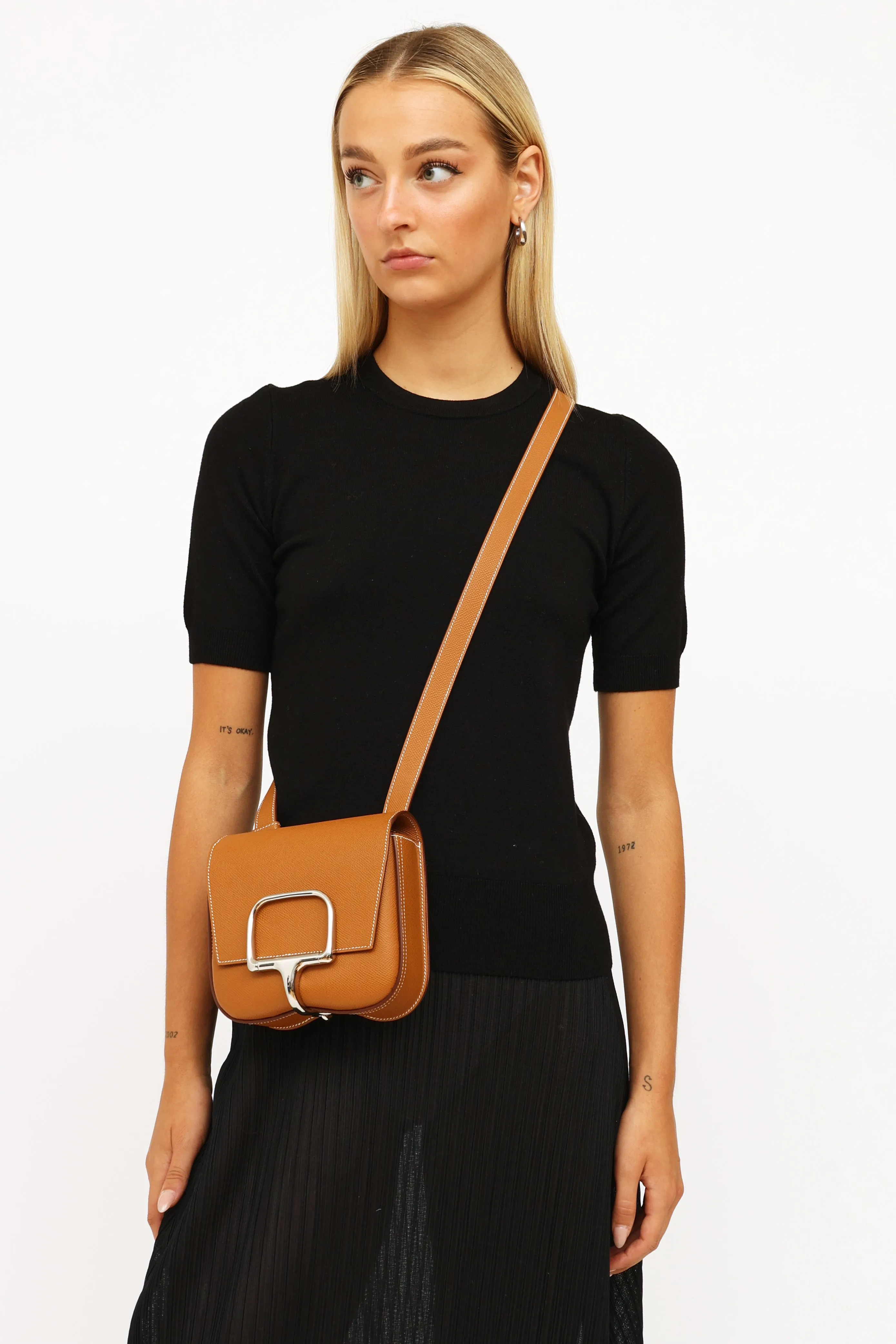 Mini Gold Epsom Della Cavalleria Bag
