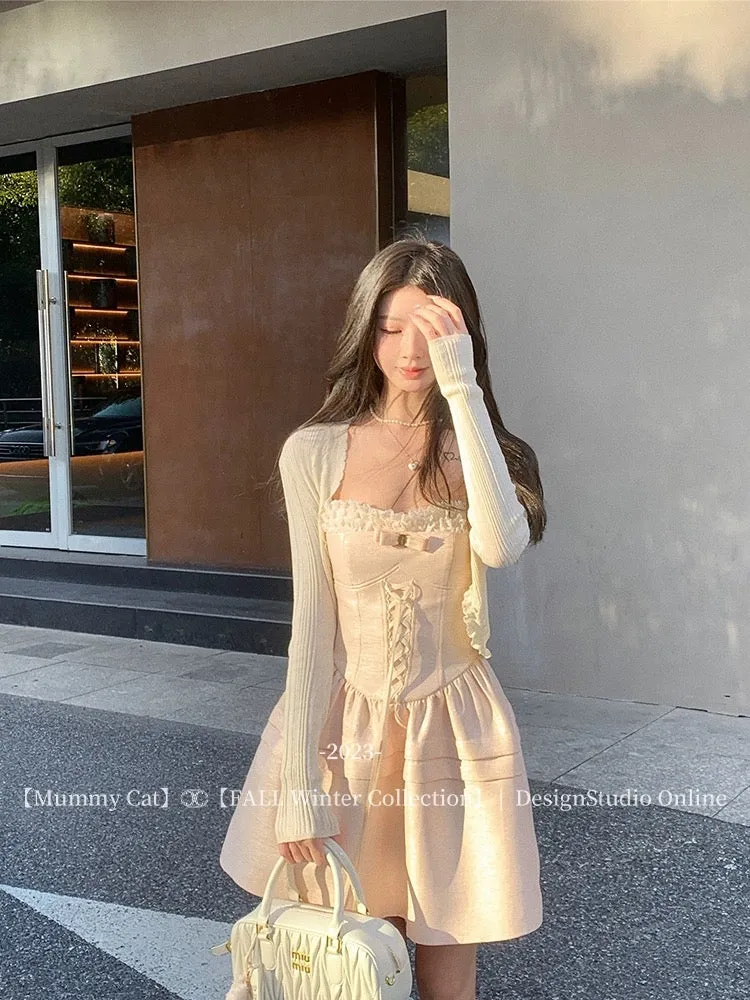 [Mummy Cat] Ballet Sweetheart Lace Dress