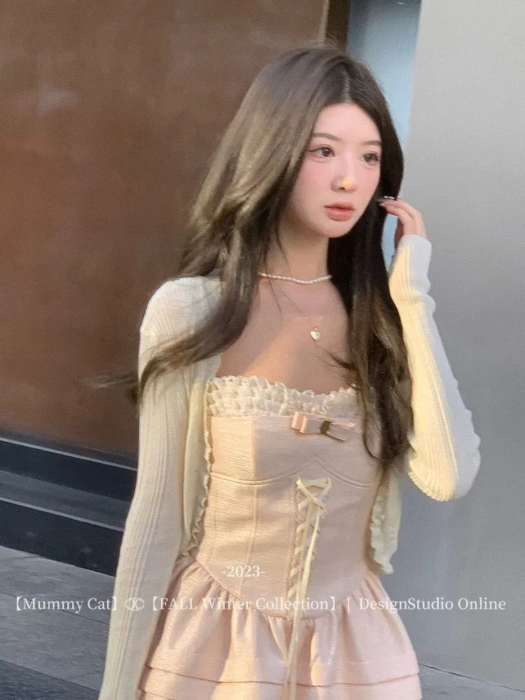[Mummy Cat] Ballet Sweetheart Lace Dress