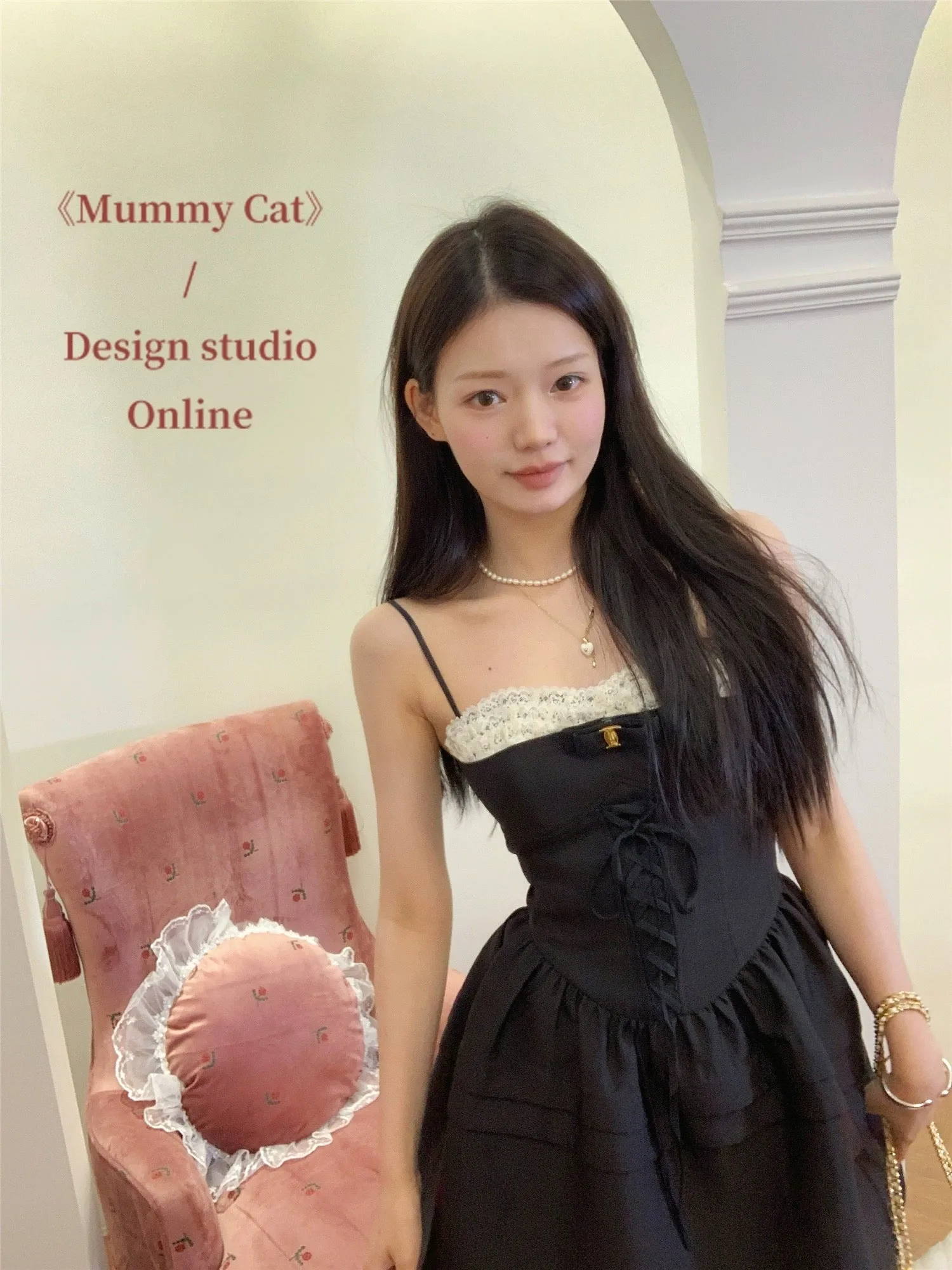 [Mummy Cat] Ballet Sweetheart Lace Dress