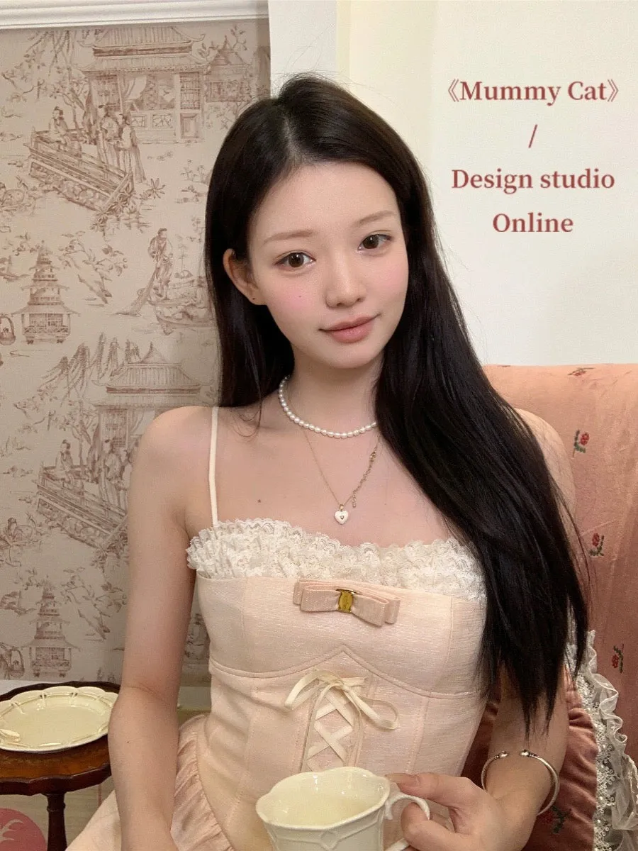 [Mummy Cat] Ballet Sweetheart Lace Dress