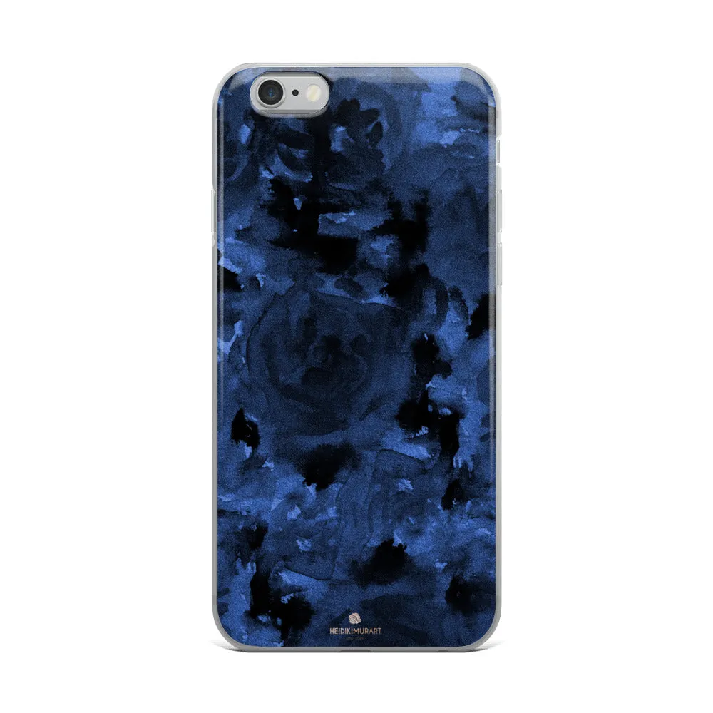 Navy Blue Floral iPhone Case, iPhone X | XS | XR | XS Max | 8 | 8  | 7  Case- Printed in EU/USA