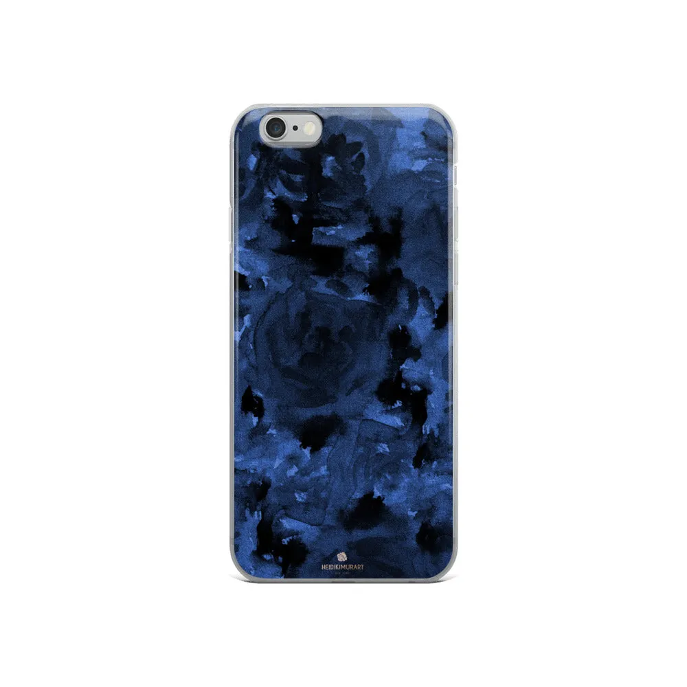 Navy Blue Floral iPhone Case, iPhone X | XS | XR | XS Max | 8 | 8  | 7  Case- Printed in EU/USA