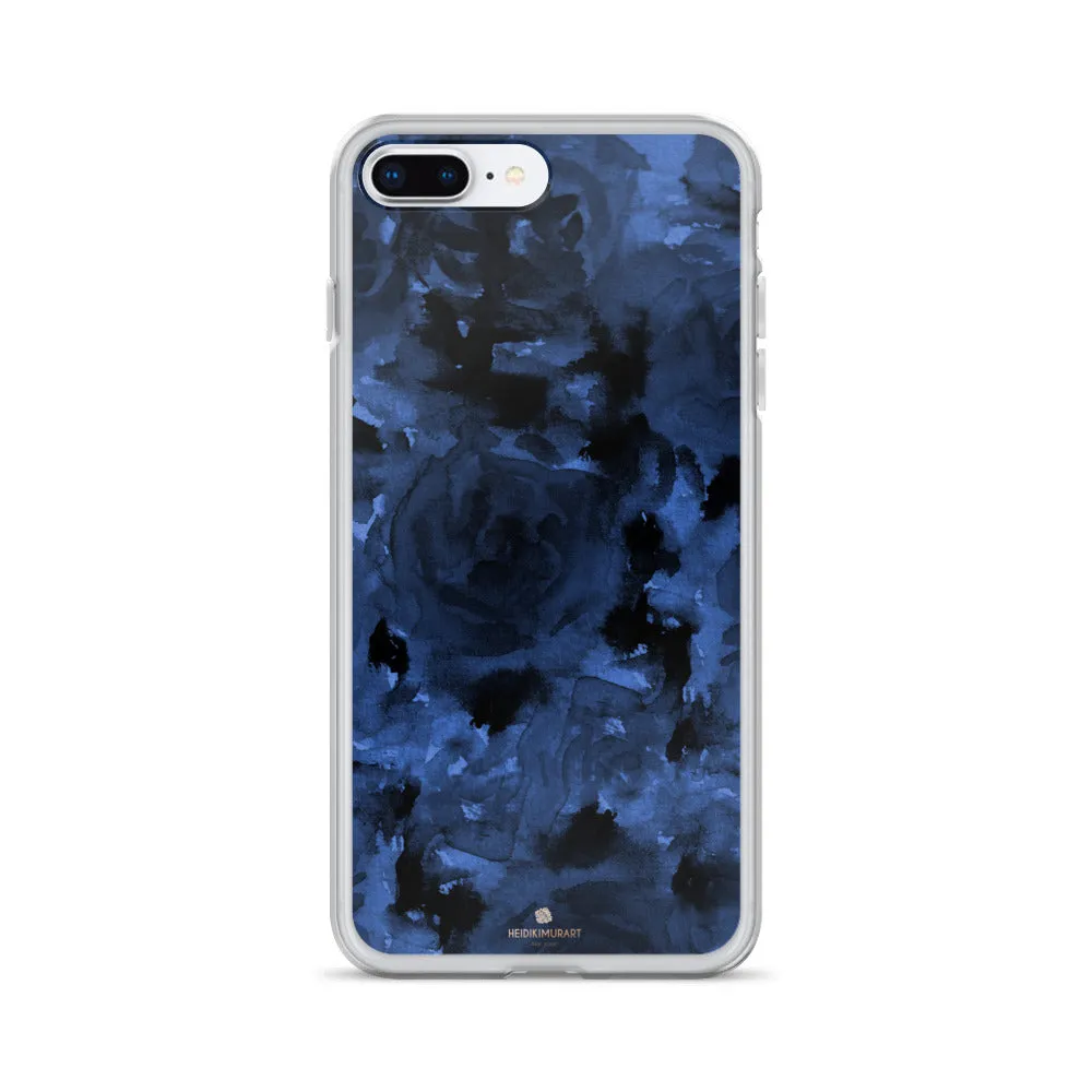 Navy Blue Floral iPhone Case, iPhone X | XS | XR | XS Max | 8 | 8  | 7  Case- Printed in EU/USA