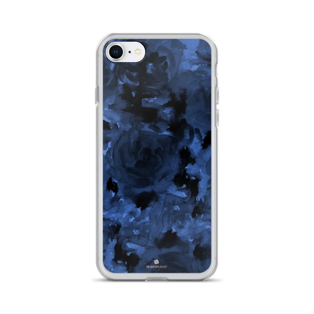 Navy Blue Floral iPhone Case, iPhone X | XS | XR | XS Max | 8 | 8  | 7  Case- Printed in EU/USA