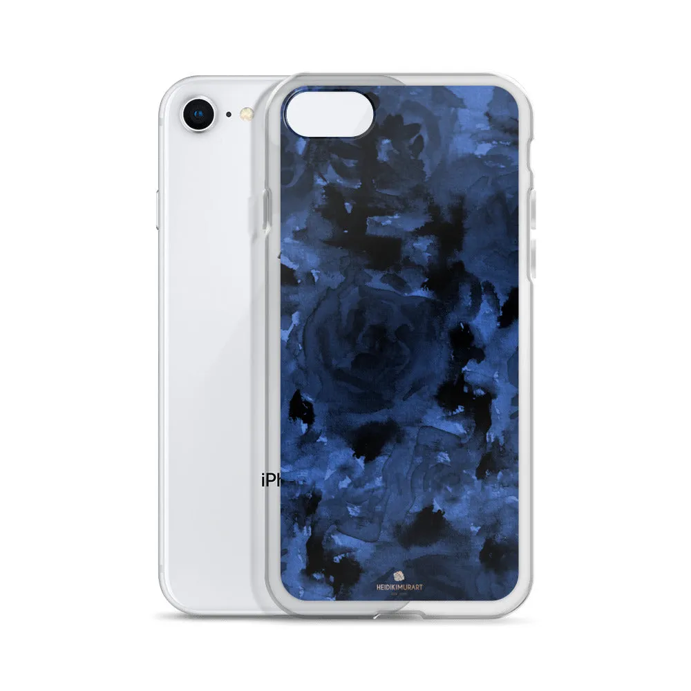 Navy Blue Floral iPhone Case, iPhone X | XS | XR | XS Max | 8 | 8  | 7  Case- Printed in EU/USA