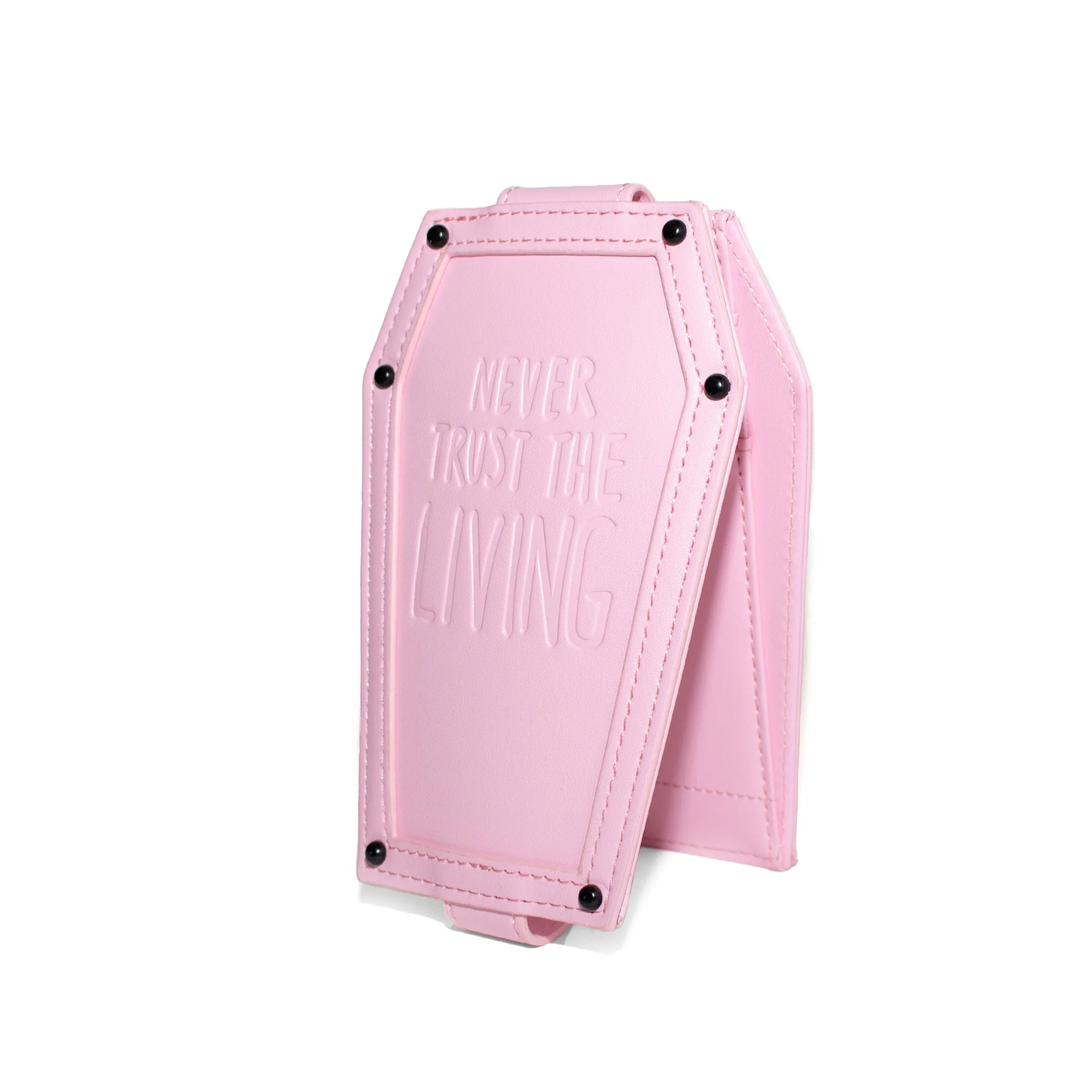Never Trust - Pink Coffin Cardholder Wallet