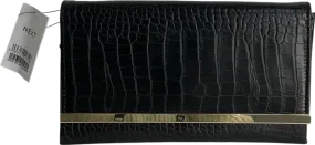 Next Black Clutch Bag With Detachable Body Chain One Size