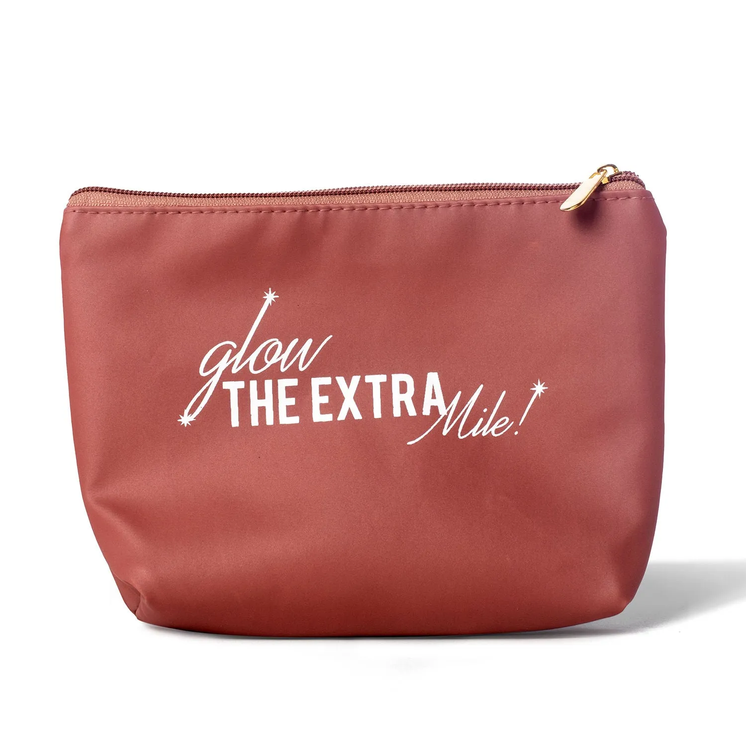 NY Bae Makeup Pouch | Travel Friendly | Multi Purpose Bag | Spacious - Rust