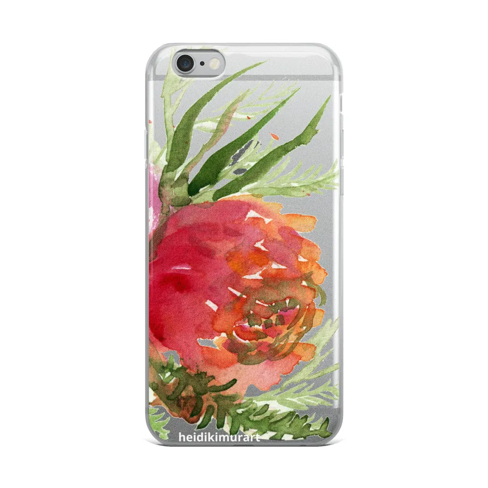 Orange Red Rose Phone Case, iPhone X | XS | XR | XS Max | 8 | 8  | 7| 7  Phone Case-Printed in USA/EU
