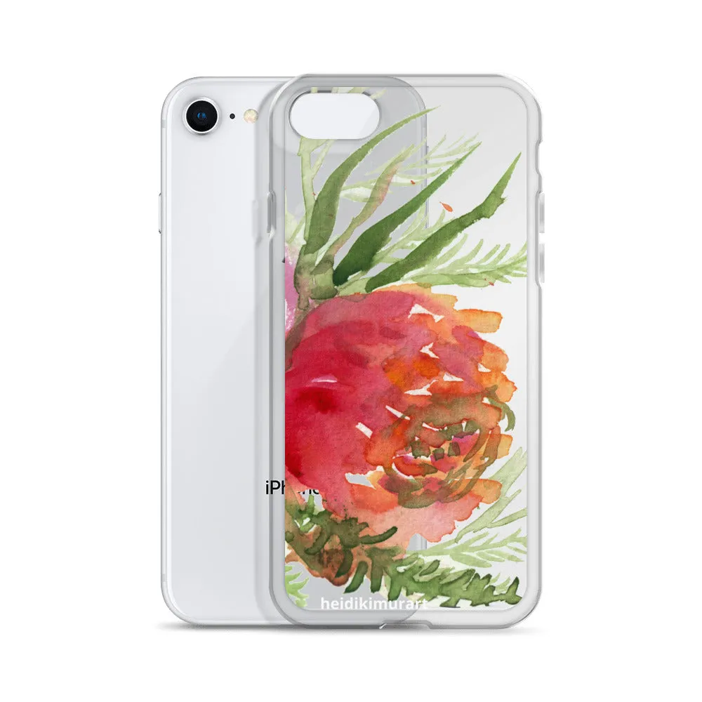Orange Red Rose Phone Case, iPhone X | XS | XR | XS Max | 8 | 8  | 7| 7  Phone Case-Printed in USA/EU