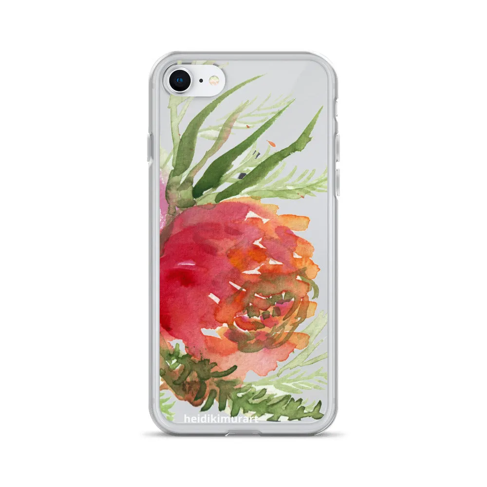 Orange Red Rose Phone Case, iPhone X | XS | XR | XS Max | 8 | 8  | 7| 7  Phone Case-Printed in USA/EU