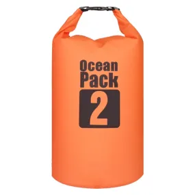 Outdoor Waterproof Bag Dry Sack PVC Barrel Bag, Capacity: 2L (Orange)