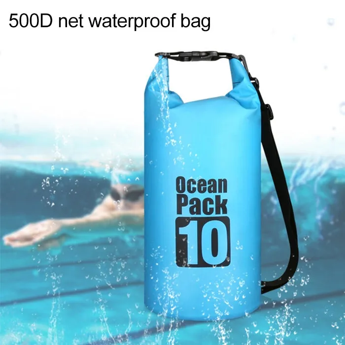 Outdoor Waterproof Single Shoulder Bag Dry Sack PVC Barrel Bag, Capacity: 10L (Orange)