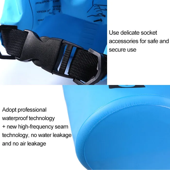 Outdoor Waterproof Single Shoulder Bag Dry Sack PVC Barrel Bag, Capacity: 3L (Green)