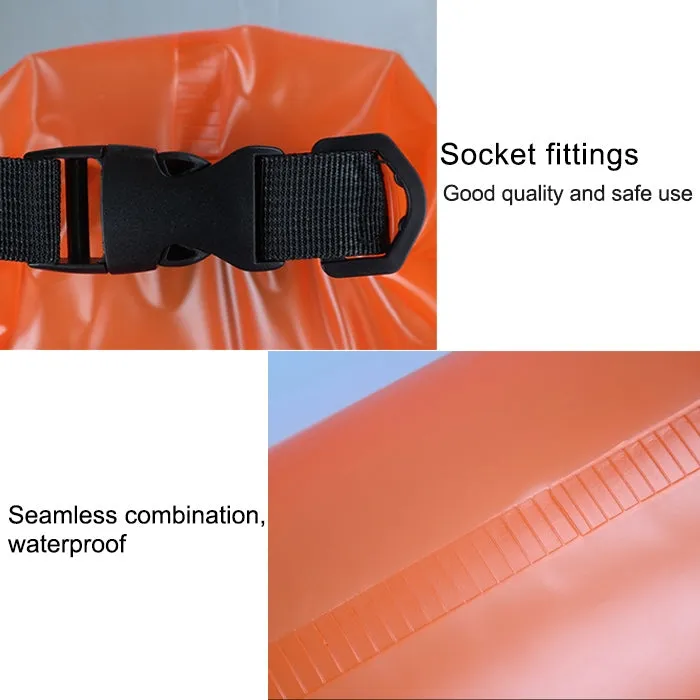 Outdoor Waterproof Single Shoulder Dry Bag Dry Sack PVC Barrel Bag, Capacity: 5L (Orange)