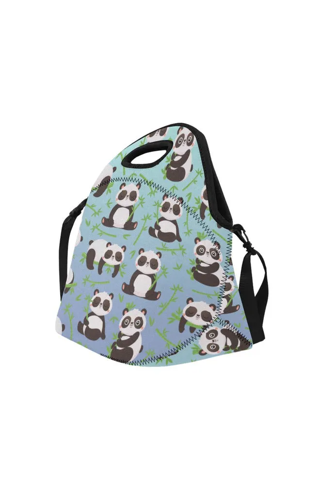 panda lunch box Neoprene Lunch Bag/Large (Model 1669)