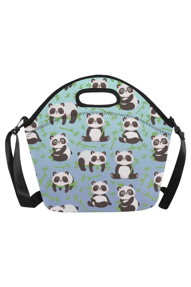 panda lunch box Neoprene Lunch Bag/Large (Model 1669)