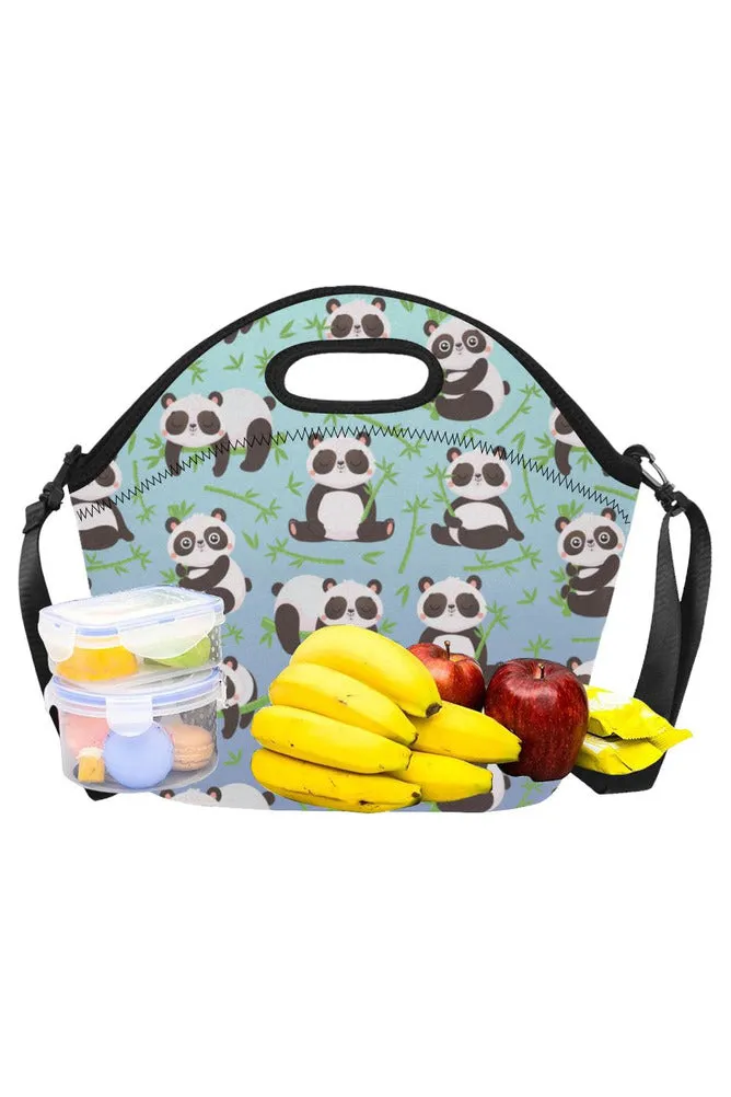 panda lunch box Neoprene Lunch Bag/Large (Model 1669)