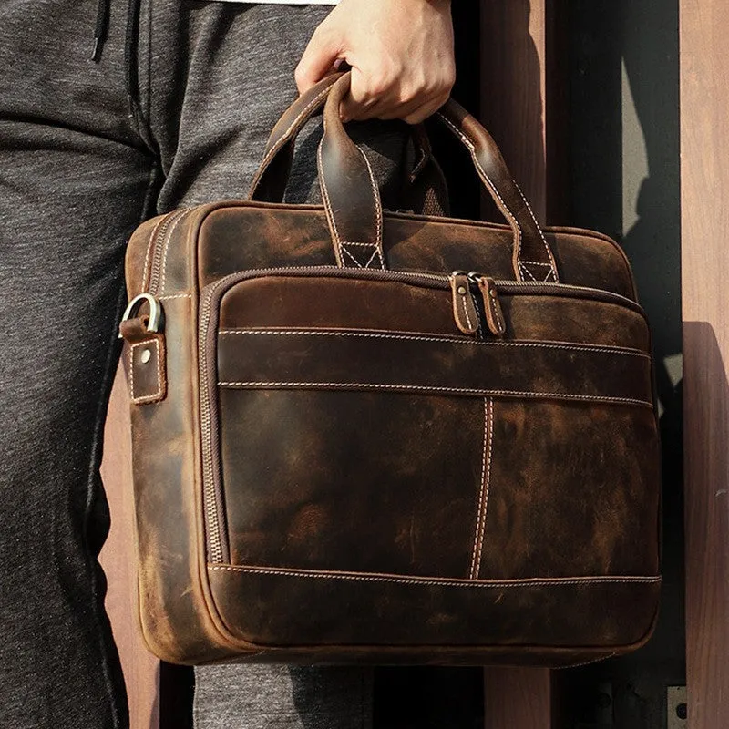 Personalized Leather Messenger Bag, Leather Portfolio, Folder Personalized Gift, Leather Briefcase