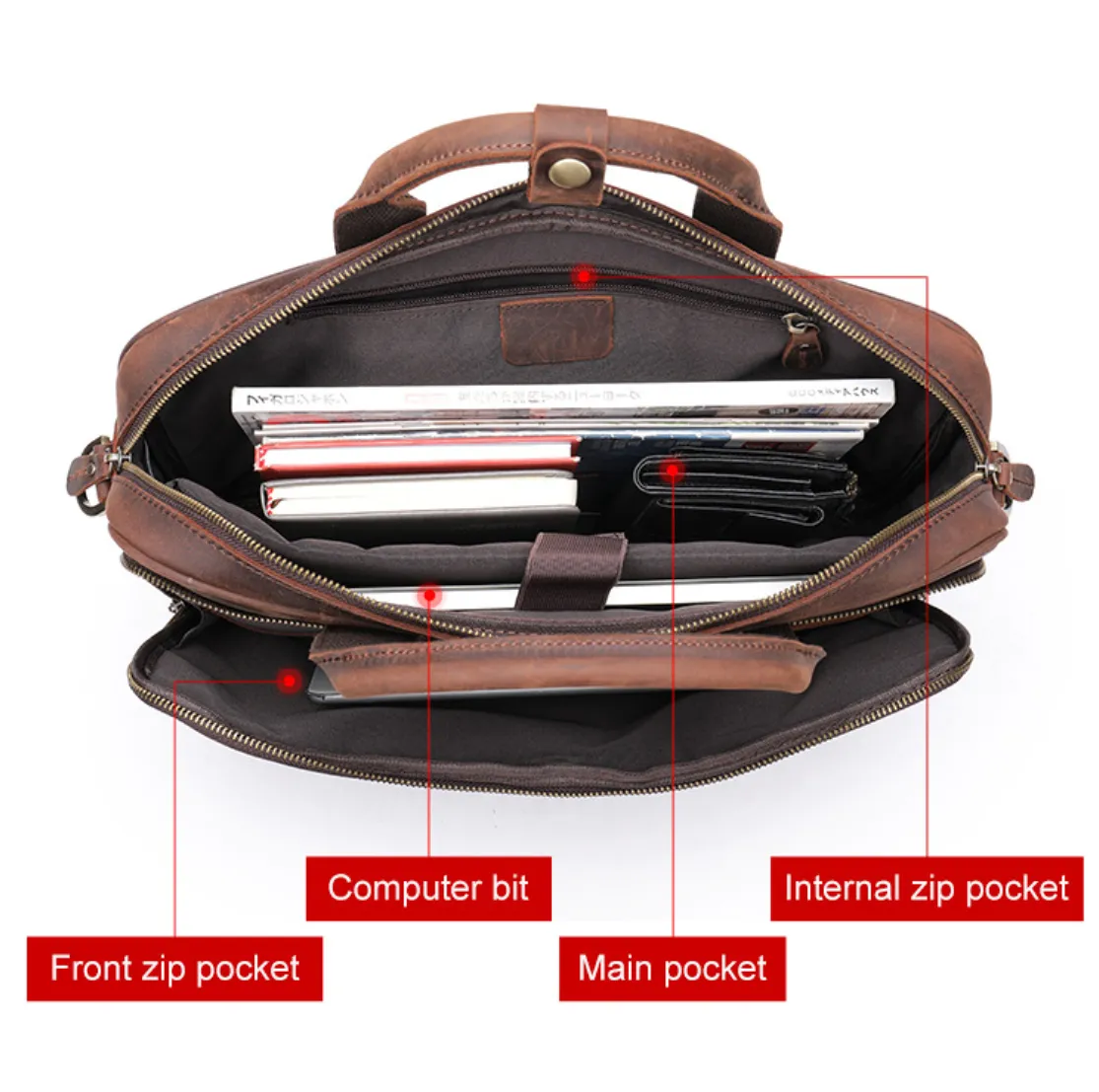 Personalized Leather Messenger Bag, Leather Portfolio, Folder Personalized Gift, Leather Briefcase