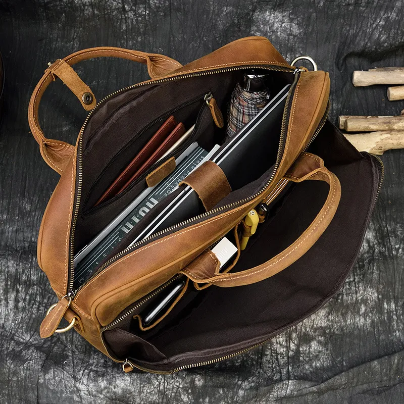 Personalized Leather Messenger Bag, Leather Portfolio, Folder Personalized Gift, Leather Briefcase