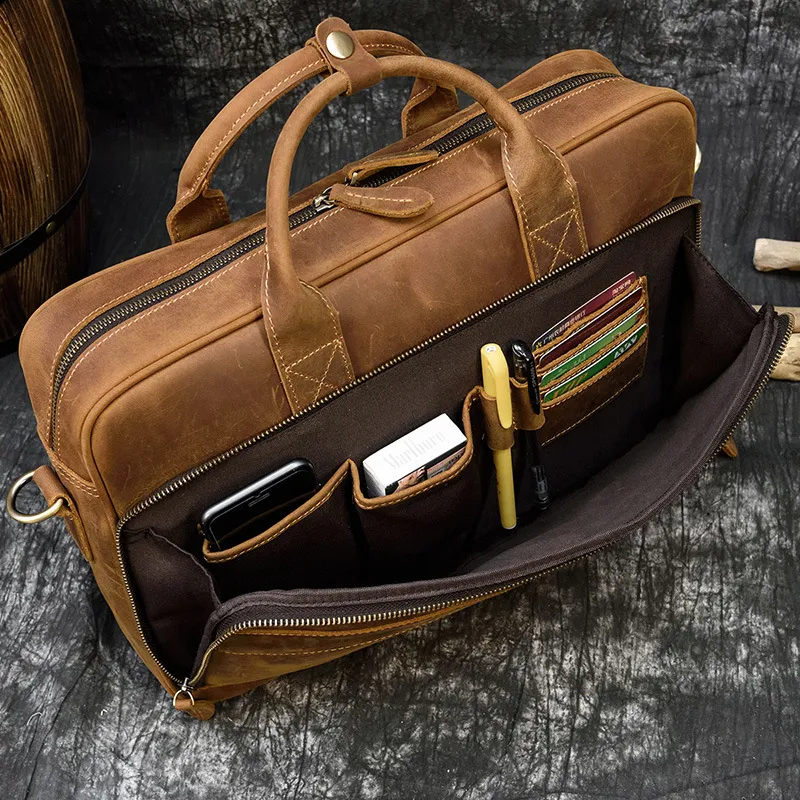 Personalized Leather Messenger Bag, Leather Portfolio, Folder Personalized Gift, Leather Briefcase