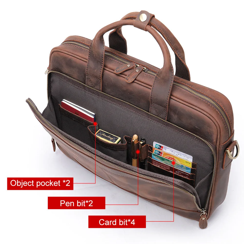 Personalized Leather Messenger Bag, Leather Portfolio, Folder Personalized Gift, Leather Briefcase