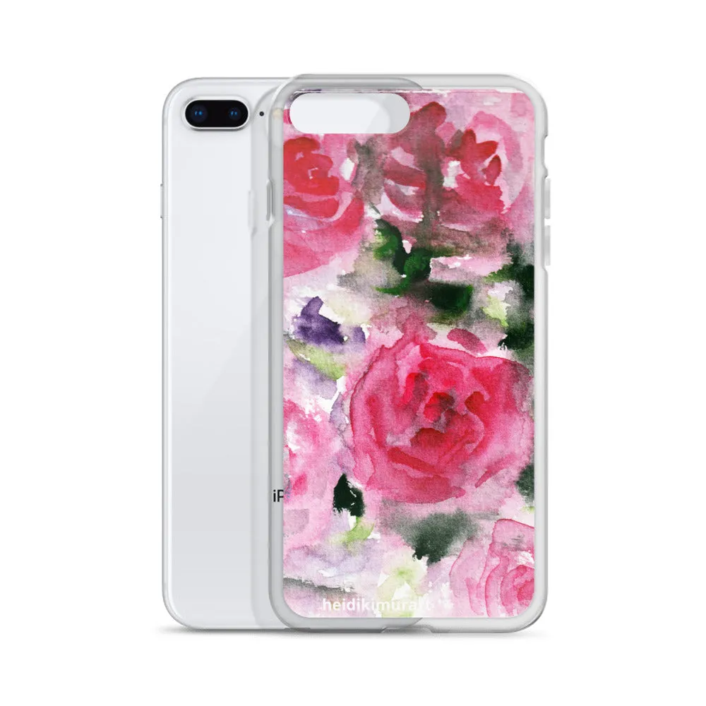 Pink French Rose Phone Case, iPhone X | XS | XR | XS Max | 8 | 8  | 7| 7  Phone Case-Printed in USA/EU