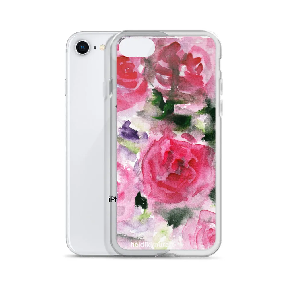 Pink French Rose Phone Case, iPhone X | XS | XR | XS Max | 8 | 8  | 7| 7  Phone Case-Printed in USA/EU