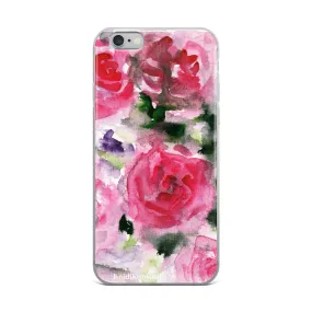 Pink French Rose Phone Case, iPhone X | XS | XR | XS Max | 8 | 8  | 7| 7  Phone Case-Printed in USA/EU
