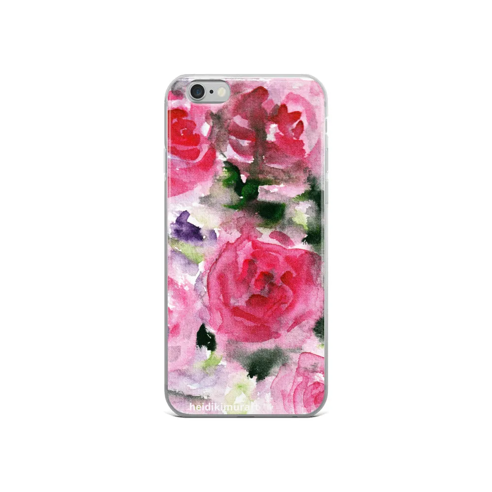 Pink French Rose Phone Case, iPhone X | XS | XR | XS Max | 8 | 8  | 7| 7  Phone Case-Printed in USA/EU