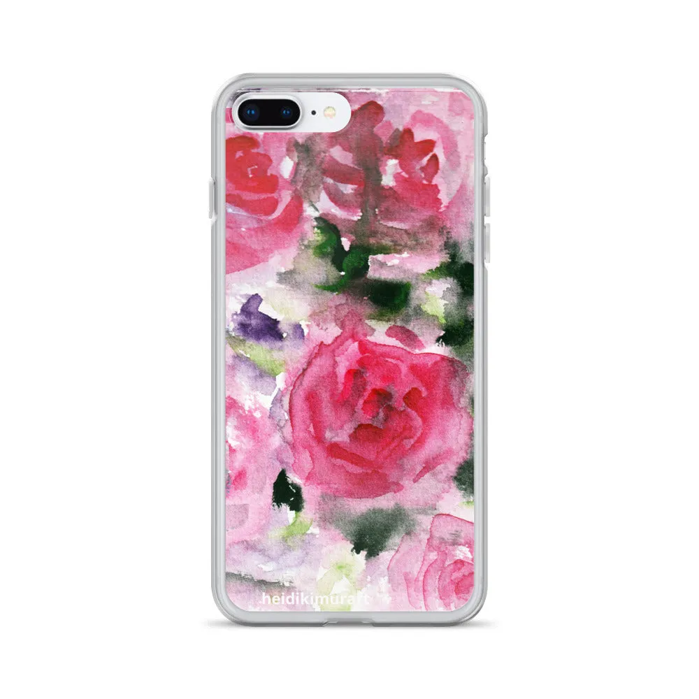 Pink French Rose Phone Case, iPhone X | XS | XR | XS Max | 8 | 8  | 7| 7  Phone Case-Printed in USA/EU