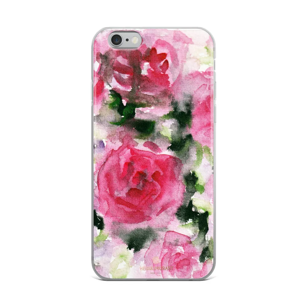 Pink Rose Floral iPhone Case, iPhone X | XS | XR | XS Max | 8 | 8  | 7| 7  Best Phone Case-Printed in USA/EU/MX