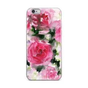 Pink Rose Floral iPhone Case, iPhone X | XS | XR | XS Max | 8 | 8  | 7| 7  Best Phone Case-Printed in USA/EU/MX