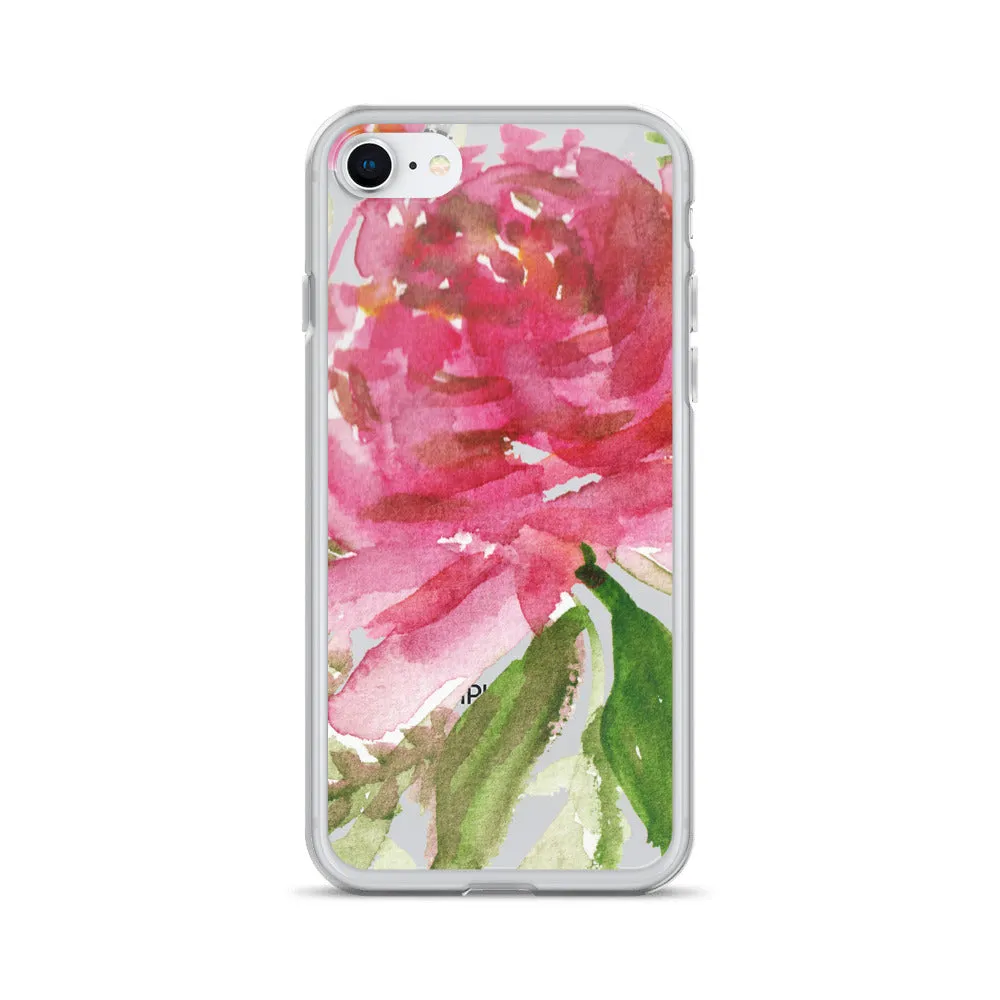 Pink Rose iPhone Case, iPhone X | XS | XR | XS Max | 8 | 8  | 7| 7  Phone Case-Printed in USA/EU