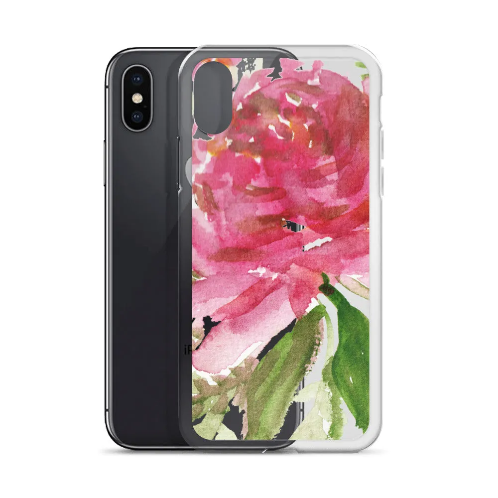Pink Rose iPhone Case, iPhone X | XS | XR | XS Max | 8 | 8  | 7| 7  Phone Case-Printed in USA/EU
