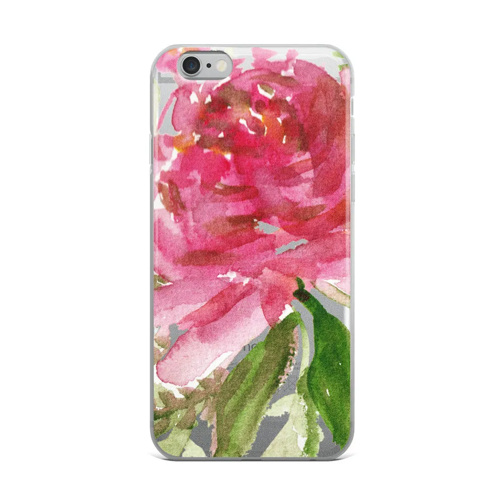 Pink Rose iPhone Case, iPhone X | XS | XR | XS Max | 8 | 8  | 7| 7  Phone Case-Printed in USA/EU