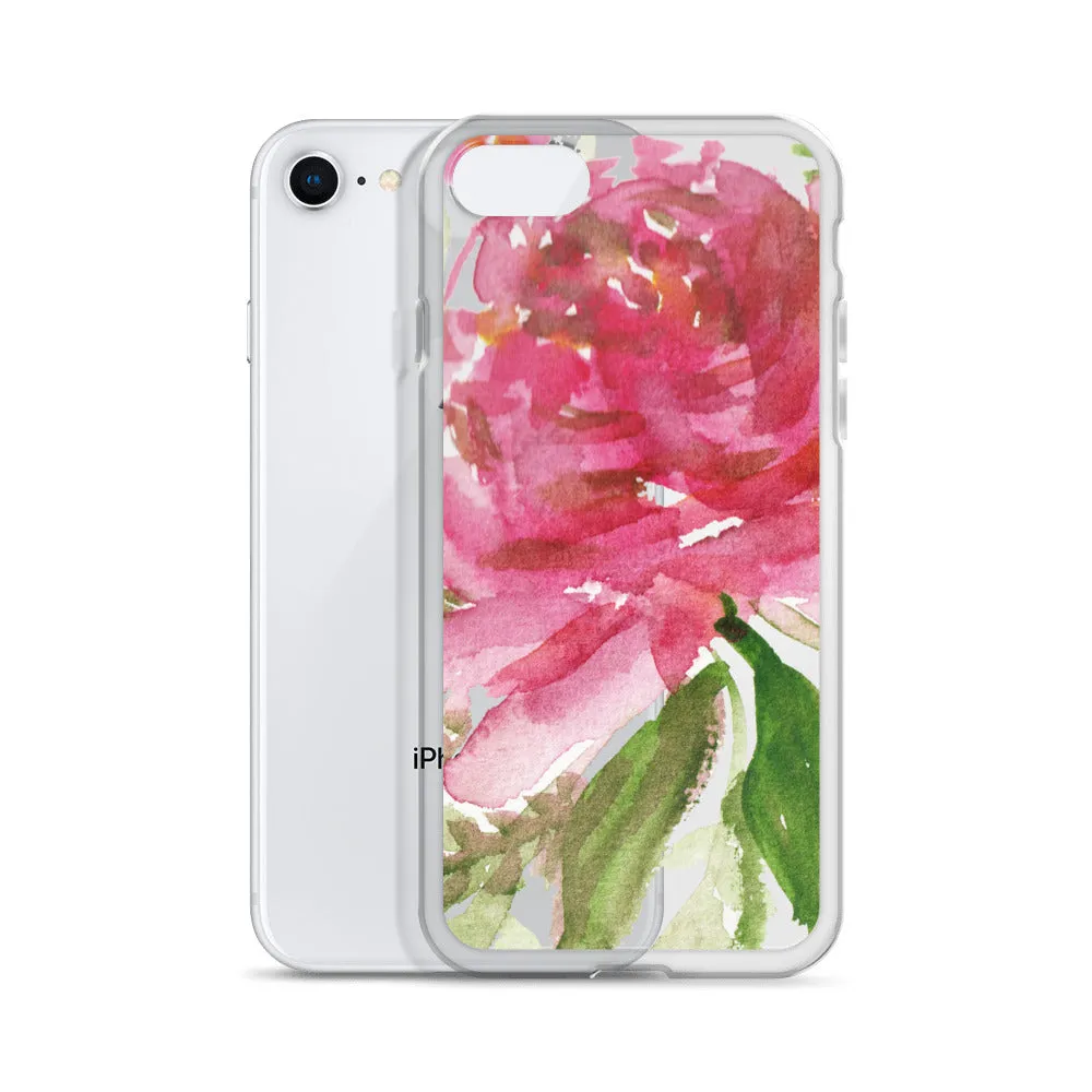 Pink Rose iPhone Case, iPhone X | XS | XR | XS Max | 8 | 8  | 7| 7  Phone Case-Printed in USA/EU