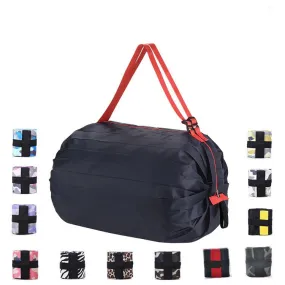 Portable recyclable folding shopping bag
