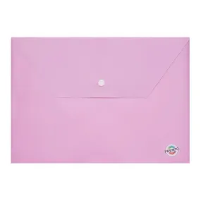 Premto Pastel A4 Button Wallet - Wild Orchid
