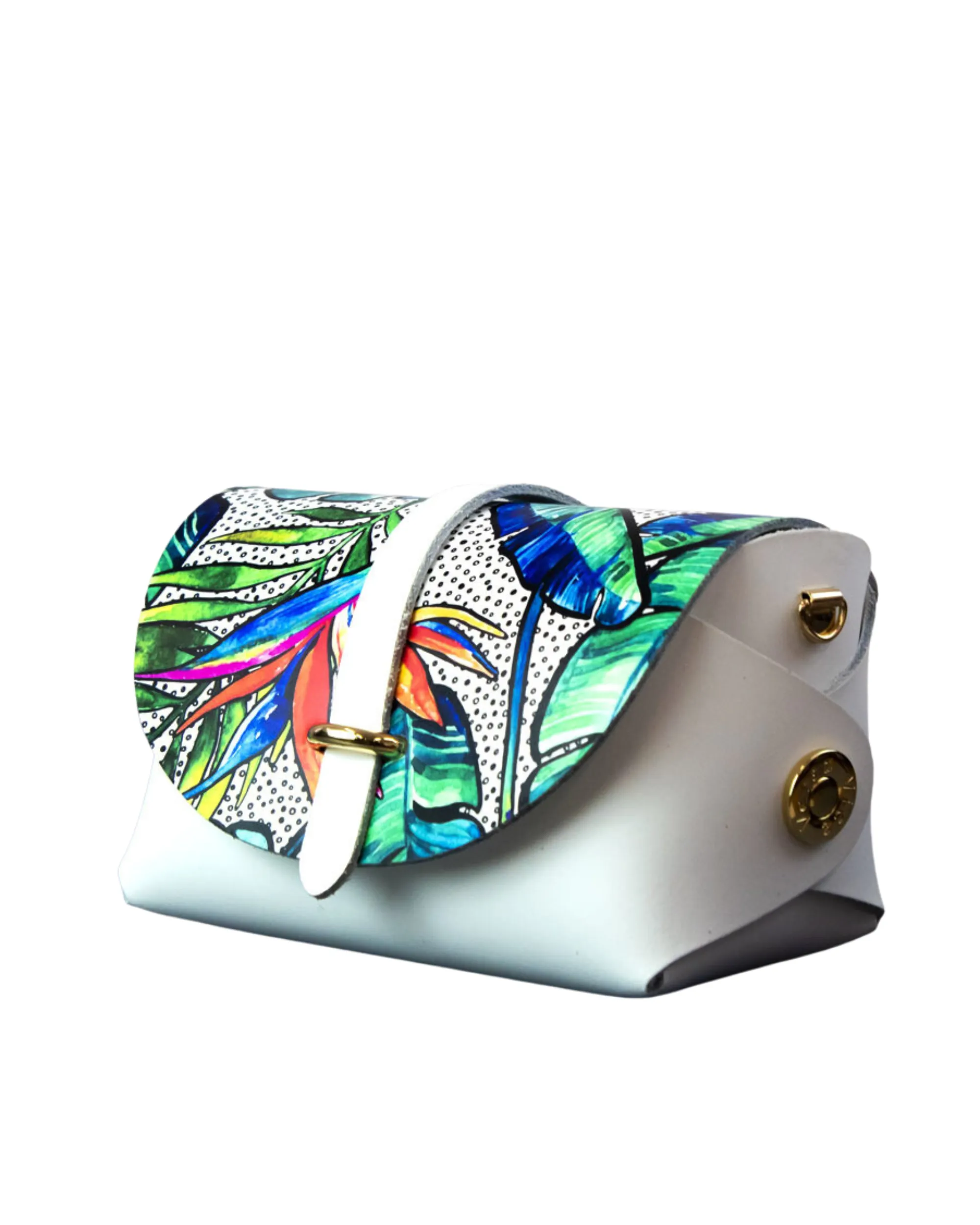 Removable Flap Barrel Bag Set | Palm Leaves