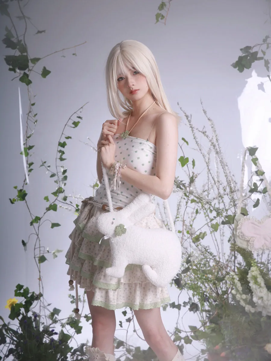 [Rose Island] Lucky Clover And Bunny Shoulder Bag