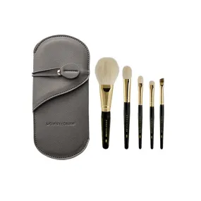 Rownyeon Portable Wool Makeup Brush 5-in-Set Black RY001
