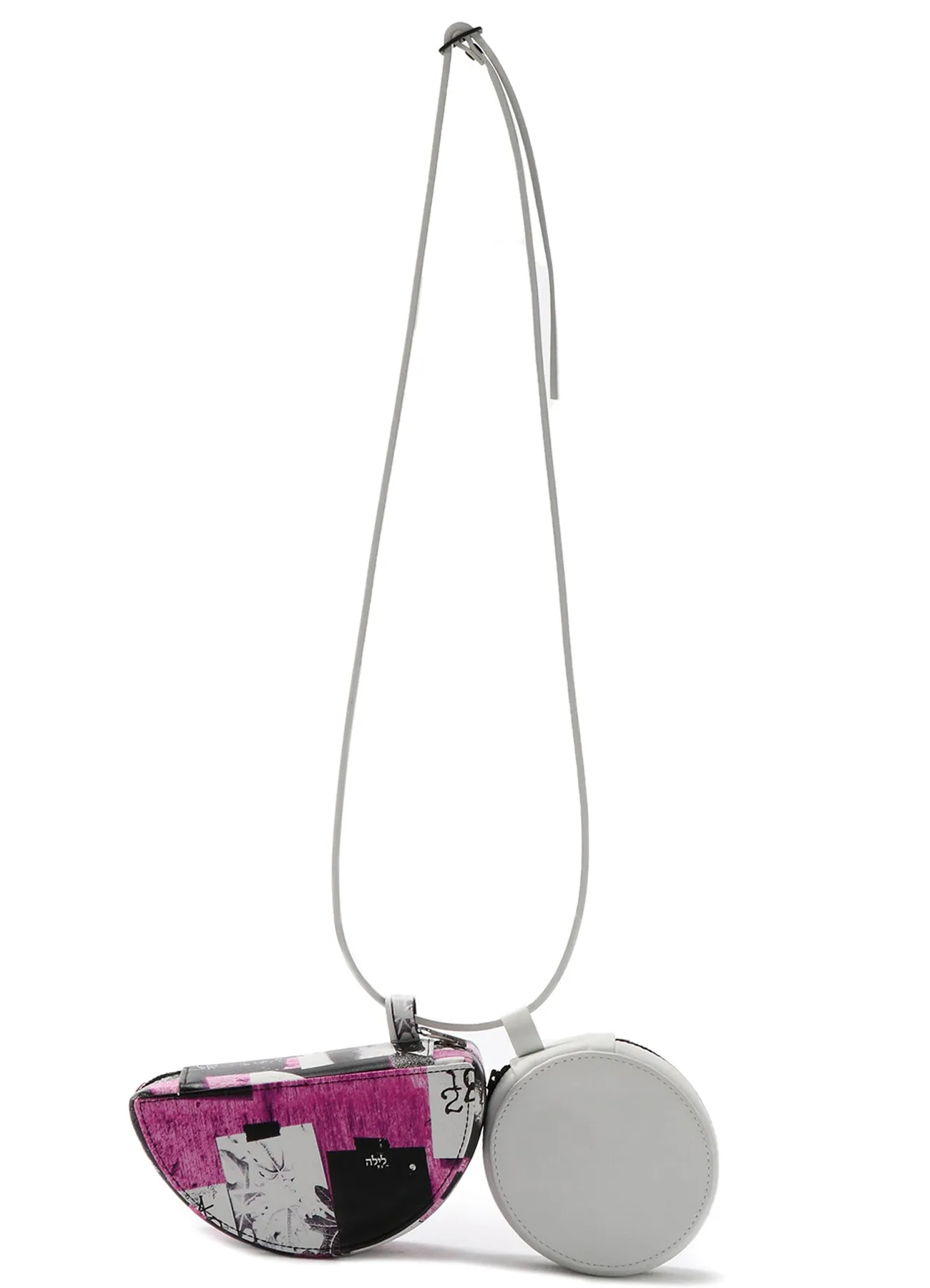 Rubber Touch Leather B Mini Circle Bag