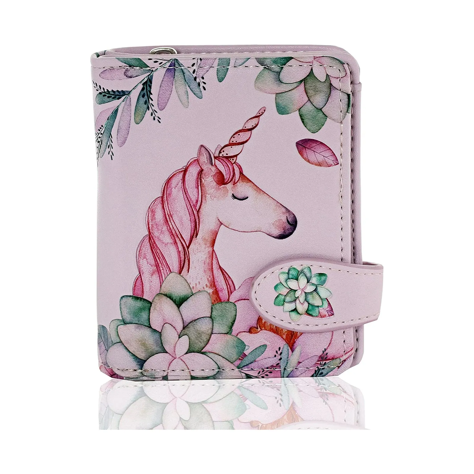 Shagwear Unicorn Small Pink Zipper Wallet