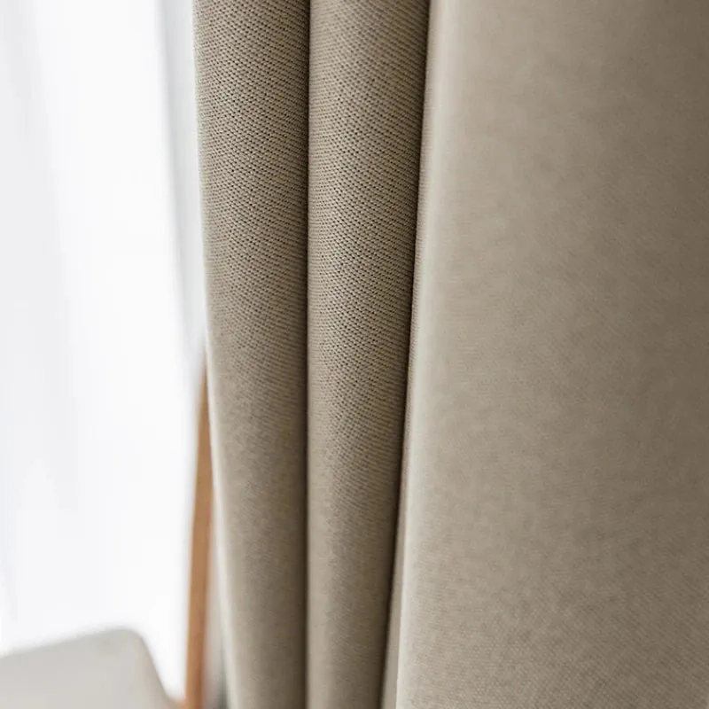 Skylar Faux Linen Minimalist Custom Blackout Curtain