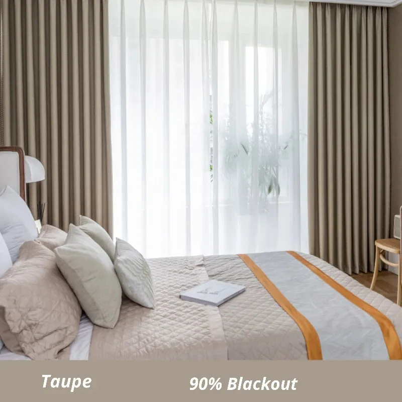 Skylar Faux Linen Minimalist Custom Blackout Curtain
