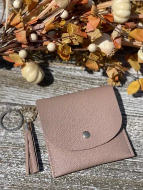 Snap Closure Wallet Keychain 2 "Mauve"