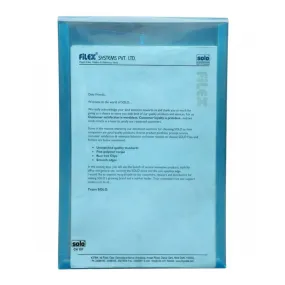 Solo Document Bag With Button Closer Transparent Blue A4 CH 107
